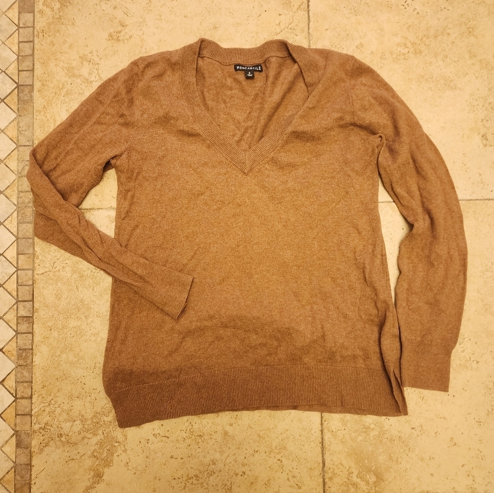 J.Crew Mercantile Tan V-Neck Sweater